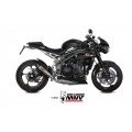 MIVV Slip-on, X-M5 Titanium, Standard Exhaust For Triumph Speed Triple R / S / RS 2018-2020