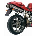 MIVV 2 Slip-on, Oval Stainless Steel, Sub-code/Underseat Exhaust For Ducati 916 94-98, 996/998 94-01, 748 94-03