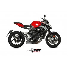 MIVV Slip-on, Speed Edge Stainless Steel, Standard Exhaust For MV Agusta Brutale 800 RR 2017-2020