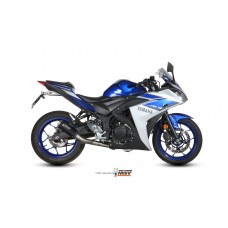 MIVV Full System 2x1, MK3 Black, Standard Exhaust For Yamaha YZF R25/YZF R3 15-20, MT-03 16-22