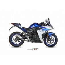 MIVV Full System 2x1, MK3 Stainless Steel, Standard Exhaust For Yamaha YZF R25/YZF R3 15-20, MT-03 16-22