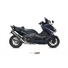MIVV Full System 2x1, Stronger Black, Standard Exhaust For Yamaha T-Max 530 2012-2016