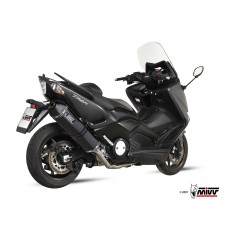 MIVV Full System 2x1, Speed Edge Black, Standard Exhaust For Yamaha T-Max 530 2012-2016