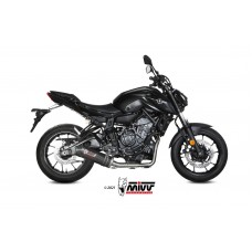 MIVV Full System 2x1, Oval Carbon, Standard Exhaust For Yamaha MT-07 / FZ-07 2014-2022