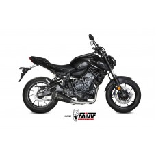 MIVV Full System 2x1, Delta Race Black, Standard Exhaust For Yamaha MT-07 / FZ-07 2014-2022