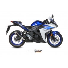 MIVV Slip-on, GP Black, Standard Exhaust For Yamaha YZF R25/YZF R3 2015-2022