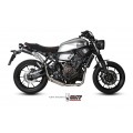 MIVV Full System 2x1, Ghibli Black, Alto/High up Exhaust For Yamaha XSR 700 2016-2022 MIVV Full System 2x1, Ghibli Black, Alto/High up Exhaust For Yamaha XSR 700 2016-2022