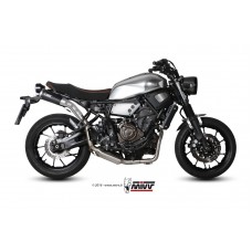 MIVV Full System 2x1, Ghibli Black, Alto/High up Exhaust For Yamaha XSR 700 2016-2022