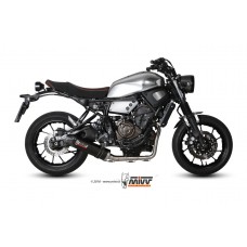 MIVV Full System 2x1, Oval Carbon, Standard Exhaust For Yamaha XSR 700 2016-2022