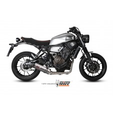 MIVV Full System 2x1, Oval Titanium, Standard Exhaust For Yamaha XSR 700 2016-2022