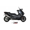 MIVV Full System 2x1, Oval Titanium, Standard Exhaust For Yamaha T-Max 530 17-19, 560 20-21