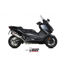 MIVV Full System 2x1, Oval Titanium, Standard Exhaust For Yamaha T-Max 530 17-19, 560 20-21