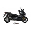 MIVV Full System 2x1, Oval Black, Standard Exhaust For Yamaha T-Max 530 17-19, 560 20-21