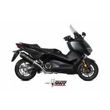 MIVV Full System 2x1, Oval Black, Standard Exhaust For Yamaha T-Max 530 17-19, 560 20-21