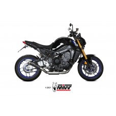 MIVV Full System 3x1, X-M1 Black, Alto/High up Exhaust For Yamaha MT-09 / FZ-09 2021-2022