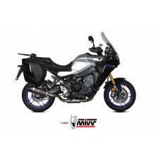 MIVV Full System 3x1, Oval Carbon, Standard Exhaust For Yamaha FJ-09 / MT-09 Tracer 2021-2022 MIVV Full System 3x1, Oval Carbon, Standard Exhaust For Yamaha FJ-09 / MT-09 Tracer 2021-2022