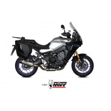 MIVV Full System 3x1, Oval Titanium, Standard Exhaust For Yamaha FJ-09 / MT-09 Tracer 2021-2022 MIVV Full System 3x1, Oval Titanium, Standard Exhaust For Yamaha FJ-09 / MT-09 Tracer 2021-2022