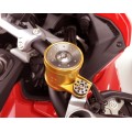Motocorse Billet Aluminum Round Clutch Reservoir With Titanium Cap (19mL) - Will Work on Some Applications as a Rear Brake Reservoir Motocorse Billet Aluminum Round Clutch Reservoir With Titanium Cap (19mL) - Will Work on Some Applications as a Rear Brake Reservoir