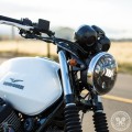 Motodemic 7 Inch Low Profile Adaptive 2 LED Round Headlight Kit Motodemic 7 Inch Low Profile Adaptive 2 LED Round Headlight Kit