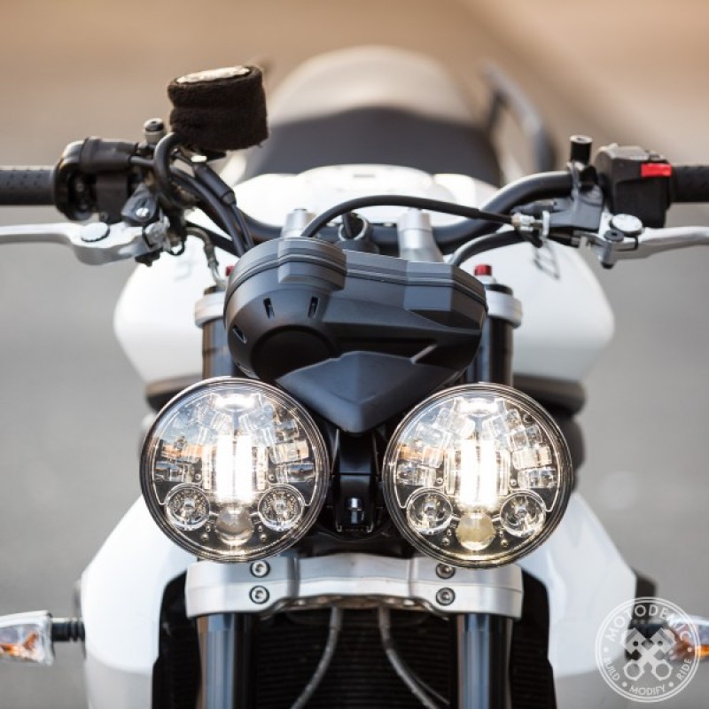 Motodemic Dual LED Headlight Conversion Kit for the 20122016 Triumph