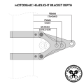 Motodemic Custom Headlight Brackets for Yamaha FZ8