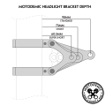 Motodemic Moto Guzzi Custom Headlight Brackets