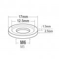 Proti Titanium Universal Washer M6WS-TI Proti Titanium Universal Washer M6WS-TI