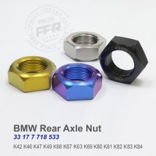 Proti Titanium Rear Axle Nut M24 x1.5 for BMW, Honda, Kawasaki, and Yamaha models Proti Titanium Rear Axle Nut M24 x1.5 for BMW, Honda, Kawasaki, and Yamaha models