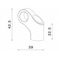 Rizoma Universal Mirror Adapter BS768B - M8 Mount LH Thread- 42.5mm Height Rizoma Universal Mirror Adapter BS768B - M8 Mount LH Thread- 42.5mm Height