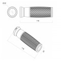 Rizoma Urlo Grips For Harley Davidson with 25.4mm (one Inch) Diameter Bars w/ Fly-By Wire Throttle