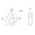 Rizoma Upward and Back Handlebar Riser for BMW R nineT (all) Rizoma Upward and Back Handlebar Riser for BMW R nineT (all)