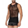 SIX2 Lightweight Sleeveless Mesh Shirt