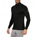 SIX2 Merino Wool Long-sleeve Mock Neck with Zip