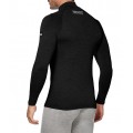 SIX2 Merino Wool Long-sleeve Mock Neck with Zip