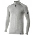 SIX2 Merino Wool Long-sleeve Mock Neck with Zip