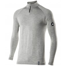 SIX2 Merino Wool Long-sleeve Mock Neck with Zip