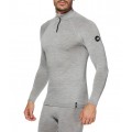 SIX2 Merino Wool Long-sleeve Mock Neck with Zip