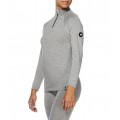 SIX2 Merino Wool Long-sleeve Mock Neck with Zip