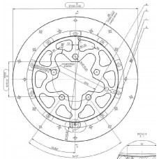 Sicom Dual Matrix Carbon Ceramic (DMC) Floating Rear Brake Rotor for the Kawasaki H2 / SX / R - 250mm X 6mm