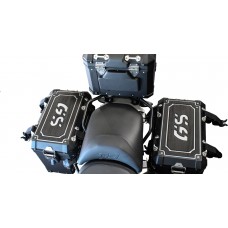 TechSpec Pannier Guards for the BMW R 1200 / 1250 GS (14-24) Left - 44Itr, and Right - 36Itr - Black / Gray