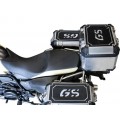 TechSpec Pannier Lid Guards for the BMW R 1200 GS (14+) BLACK on GRAY, COMBO KIT, RIGHT, LEFT & TAIL