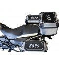 TechSpec Pannier Lid Guards for the BMW R 1200 / 1250 GS (14+) BLACK on GRAY, COMBO KIT, RIGHT, LEFT & TAIL