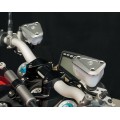 Motocorse Billet Front Brake and Clutch Reservoir Covers for Ducati Multistrada 1100 / 1000, GT1000,  Streetfighter 1098 / 848 and ST3 / ST4