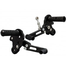 WOODCRAFT GP Shift Eccentric Rearset Kit W/Pedals for Kawasaki Z125 Pro