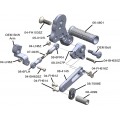 WOODCRAFT Standard Shift Eccentric Rearset Kit W/Pedals for Kawasaki Z125 Pro