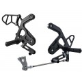 WOODCRAFT Kawasaki Ninja 650 (12-16) Complete Adjustable Rearset Kit W/Shift & Brake Pedals - Black
