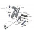 WOODCRAFT Kawasaki Ninja 650 (12-16) Complete Adjustable Rearset Kit W/Shift & Brake Pedals - Black