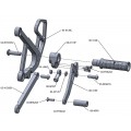 WOODCRAFT Kawasaki Ninja 650R (09-11) Rearset Kit Black w/Shift Pedal WOODCRAFT Kawasaki Ninja 650R (09-11) Rearset Kit Black w/Shift Pedal