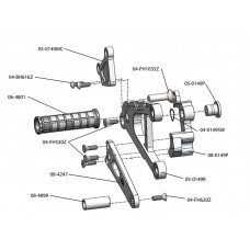 WOODCRAFT Kawasaki ZX6R (09-12) Rearset Kit Complete W/Brake & Shift Pedals  Black