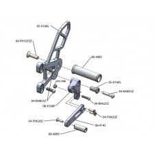 WOODCRAFT Kawasaki ZX-10R (11-15) Complete Rearset Kit (GP Shift) Uses OEM Shift Rod